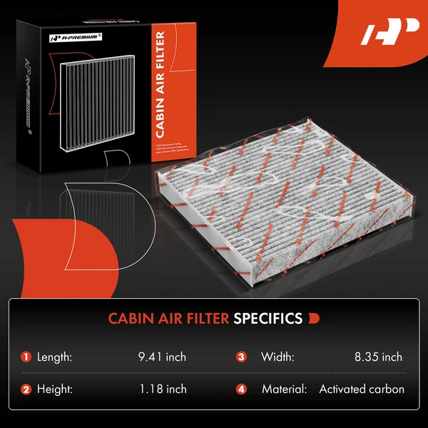 Activated Carbon Cabin Air Filter for Hyundai Palisade 2020-2023 3.8L
