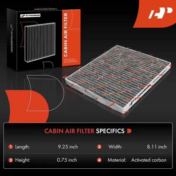 2 Pcs Behind Glove Box Cabin Air Filter for Suzuki Kizashi 10-13 L4 2.4L