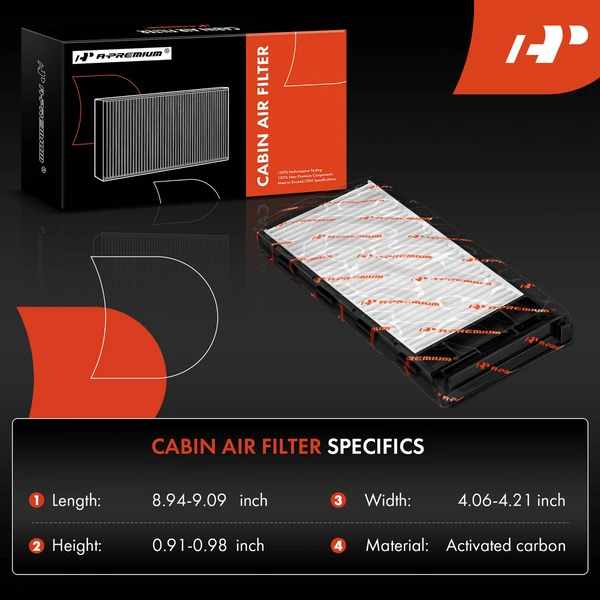 4 Pcs Activated Carbon Cabin Air Filter for Nissan Frontier 1998-2004 Xterra 2000-2004