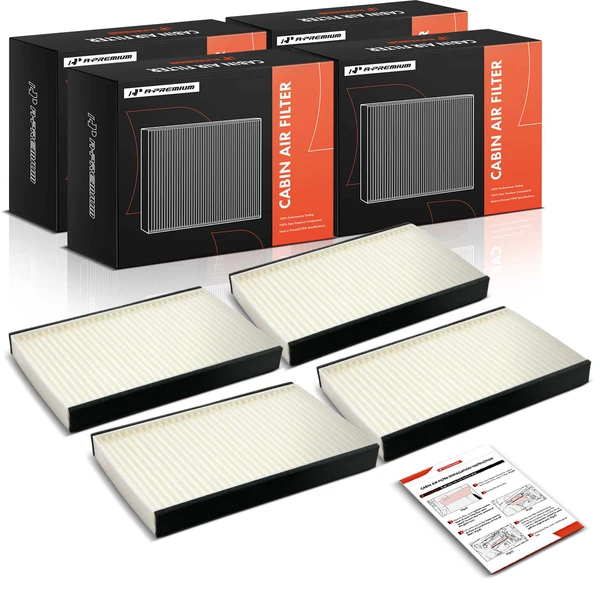 4 Pcs Activated Carbon Cabin Air Filter for Acura RL 1996-2004 V6 3.5L