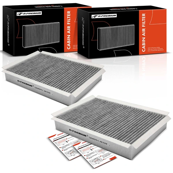 2 Pcs Activated Carbon Cabin Air Filter for Jaguar Super V8 2005-2009 Vanden Plas XJ8