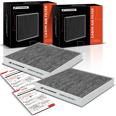 2 Pcs Activated Carbon Cabin Air Filter