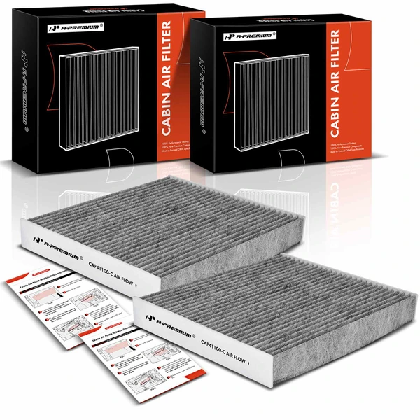 2 Pcs Activated Carbon Cabin Air Filter for Porsche Boxster Panamera 2010-2019