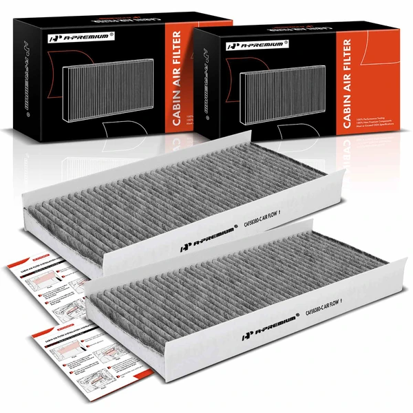 2 Pcs Activated Carbon Cabin Air Filter for Chevrolet Chevy Corsa Meriva Saab 9-3X