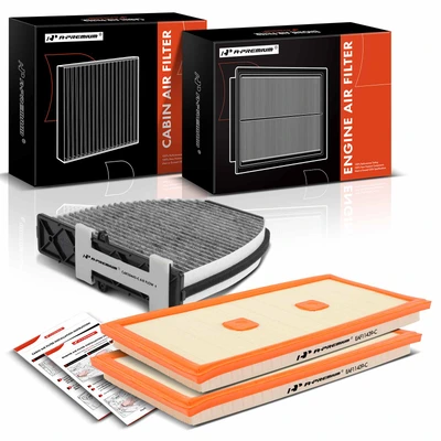 3 Pcs Engine & Activated Carbon Cabin Air Filter