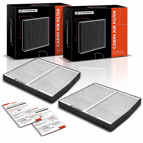 2 Pcs Activated Carbon Cabin Air Filter for 2003-2014 Volvo XC90