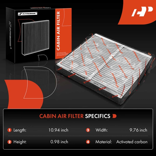 Activated Carbon Cabin Air Filter for Volvo C70 01-04 S60 XC70 Under Glove Box