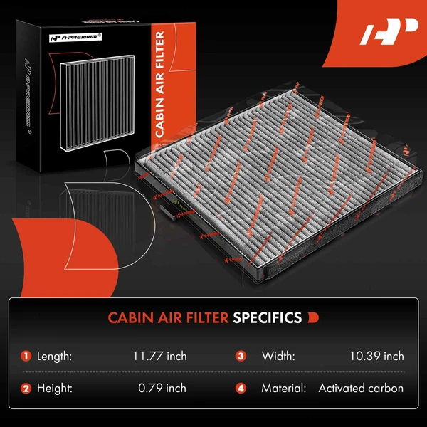 2 Pcs Activated Carbon Cabin Air Filter for Honda Odyssey 99-04 Pilot Behind Glove Box