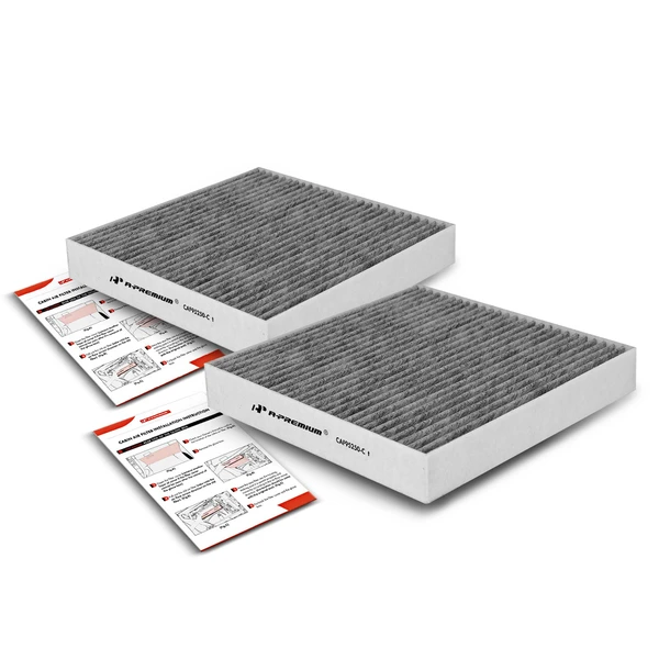 2 Pcs Activated Carbon Cabin Air Filter for Jaguar XF XFR XFR-S XJ XJR 14-17