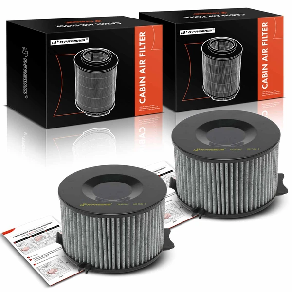 2 Pcs Activated Carbon Cabin Air Filter for VW EuroVan 1999-2003 Under Hood