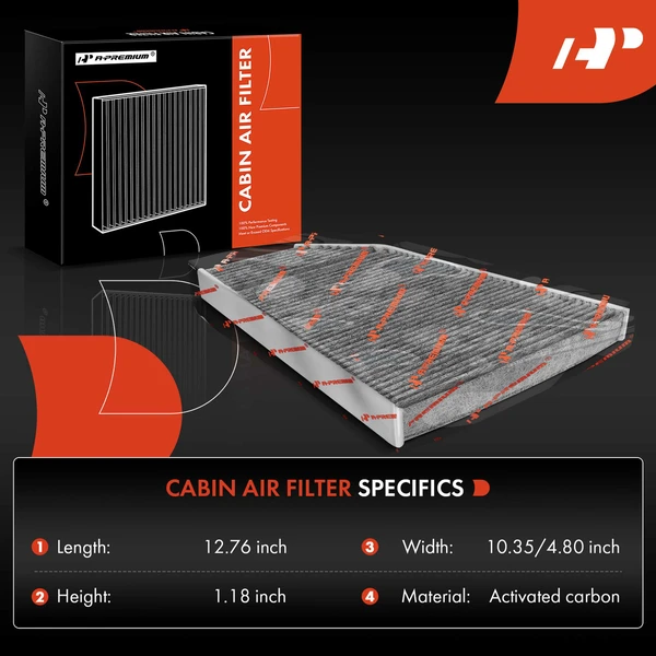 Activated Carbon Cabin Air Filter for Tesla X 2016-2023 Under the Glove Box