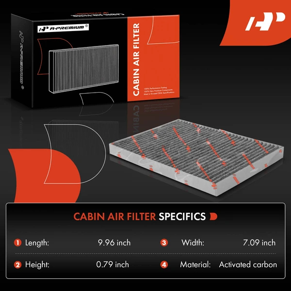 Activated Carbon Cabin Air Filter for Tesla S 2016-2023 Behind Glove Box