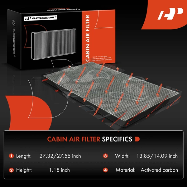 2 Pcs Activated Carbon Cabin Air Filter for Tesla S 2016-2023 Under Hood