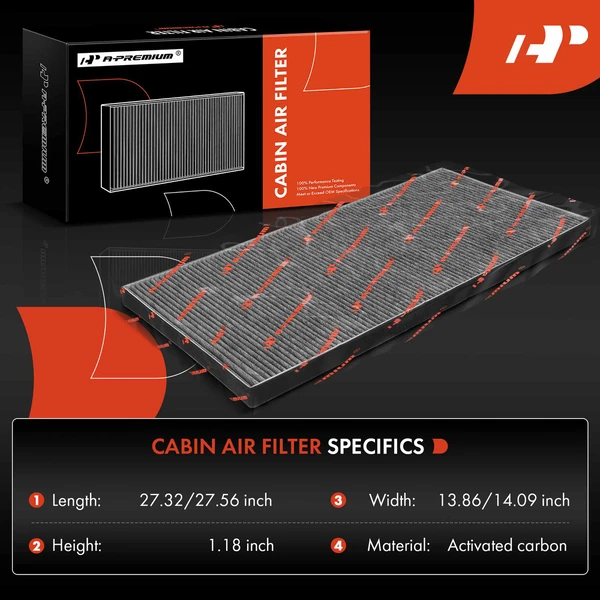 Activated Carbon Cabin Air Filter for Tesla S 2016-2023 Under Hood