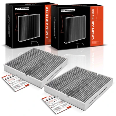 2 Pcs Cabin Air Filter with Charcoal Media