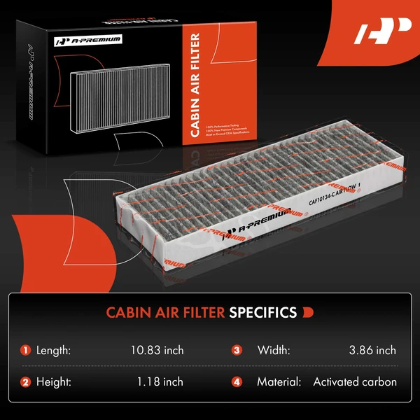 2 Pcs Cabin Air Filter Activated Carbon for Porsche 911 2020-2025 H6 3.0L 3.7L 4.0L