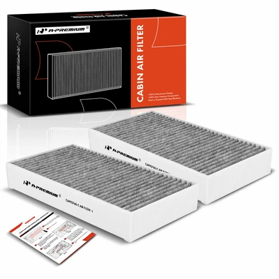 2 Pcs Activated Carbon Cabin Air Filter