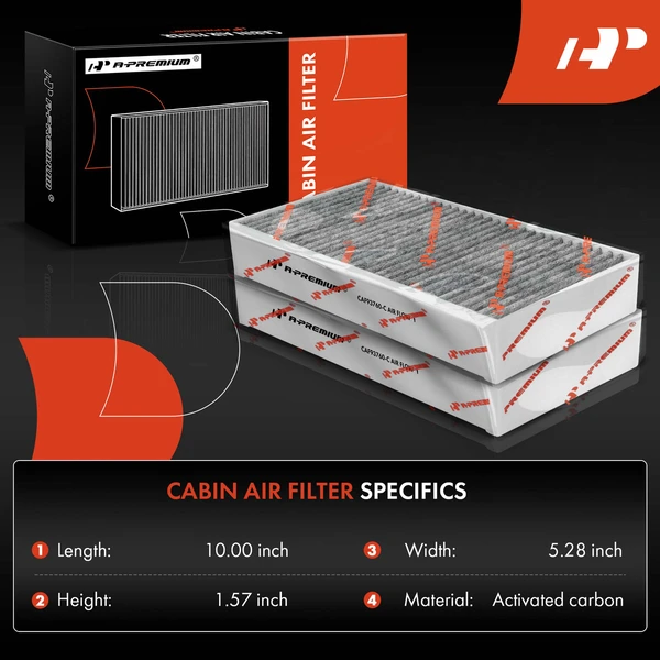 2 Pcs Activated Carbon Cabin Air Filter for Mercedes-Benz G550 GL320 GL350 GL450