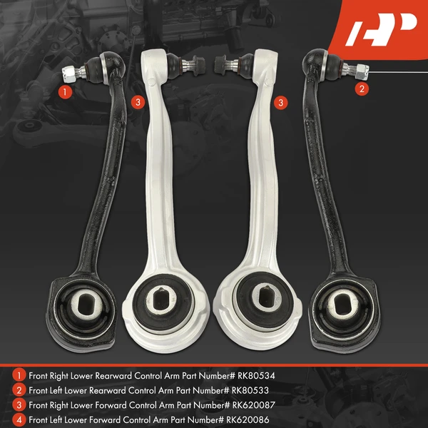 4-Pc Control Arm and Ball Joint Kit, Front Lower with Ball Joint A-Premium APCA6112