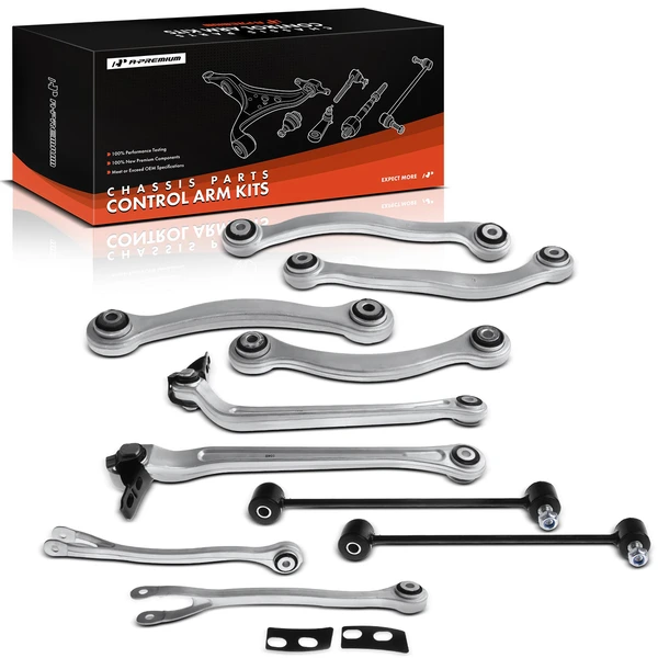A Set of 10 Control Arm and Sway Bar Link Kit Rear Side A-Premium APCA0348