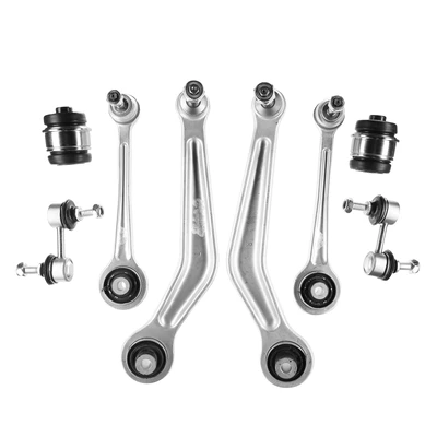 8 Pcs Rear Upper Control Arm with Ball Joint Sway Bar Link