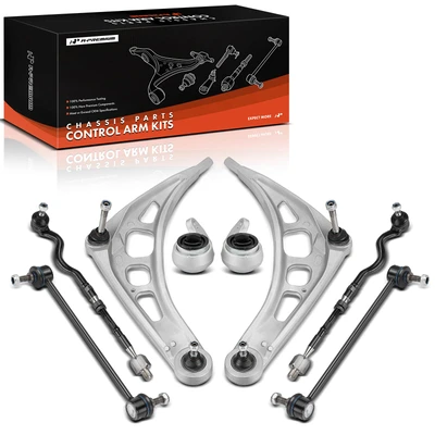 2001-2006 BMW 325Ci A Set of 8 Control Arm Bushing Sway Bar Link Tie Rod End Kit Front Side A-Premium CA093