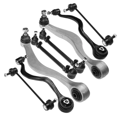 8 Pcs Front Control Arm Sway Bar Tie Rod