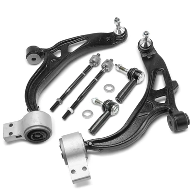 6 Pcs Control Arm with Ball Joint Assembly & Tie Rod End