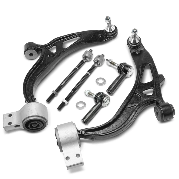 2013-2016 Ford Police Interceptor Utility A Set of 6 Control Arm and Tie Rod End Kit Front Side A-Premium APCA5146