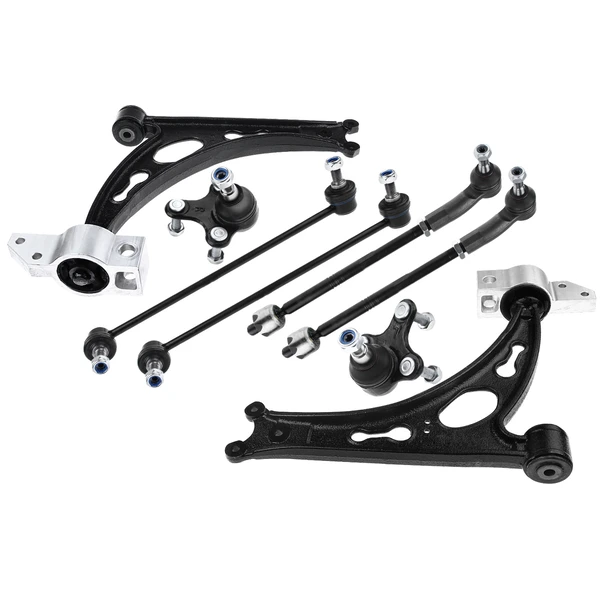 A Set of 8 Control Arm Ball Joint Sway Bar Link Tie Rod End Kit Front Side A-Premium APCA0326