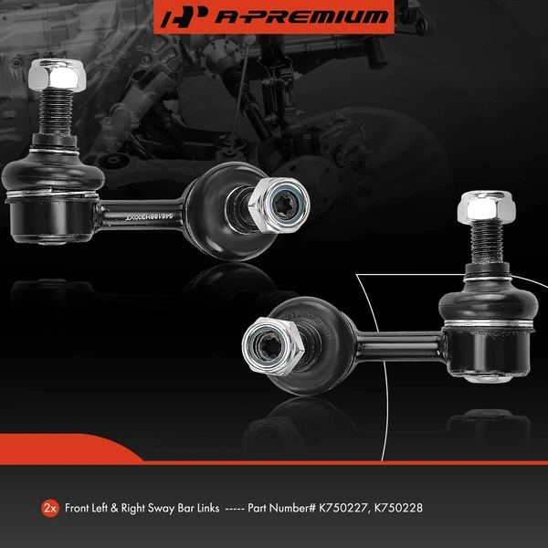 Sway Bar Link, Front Side, A-Premium APCA4702