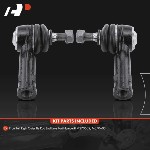 2 Pcs Outer Tie Rod End for Audi TT TT Quattro 00-06 Volkswagen