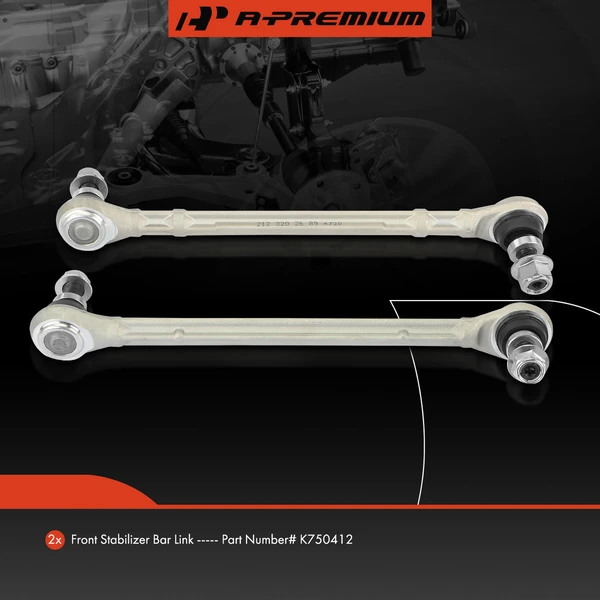 Sway Bar Link, Front Side, A-Premium APCA6088