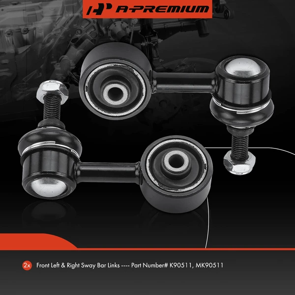 Sway Bar Link, Front Side, A-Premium APCA4745