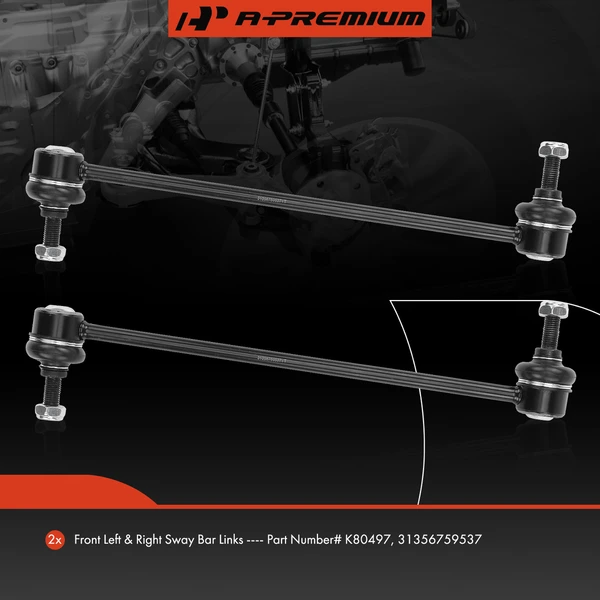Sway Bar Link, Front Side, A-Premium APCA4746