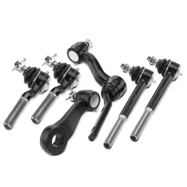 A Set of 6 Tie Rod End Idler Arm and Pitman Arm Kit Inner & Outer A-Premium APCA2902