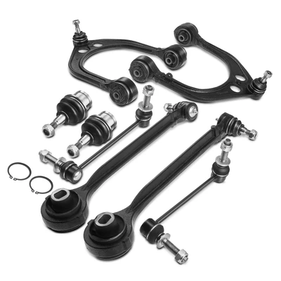 8 Pcs Front Control Arm with Ball Joint Stabilizer Bar Link