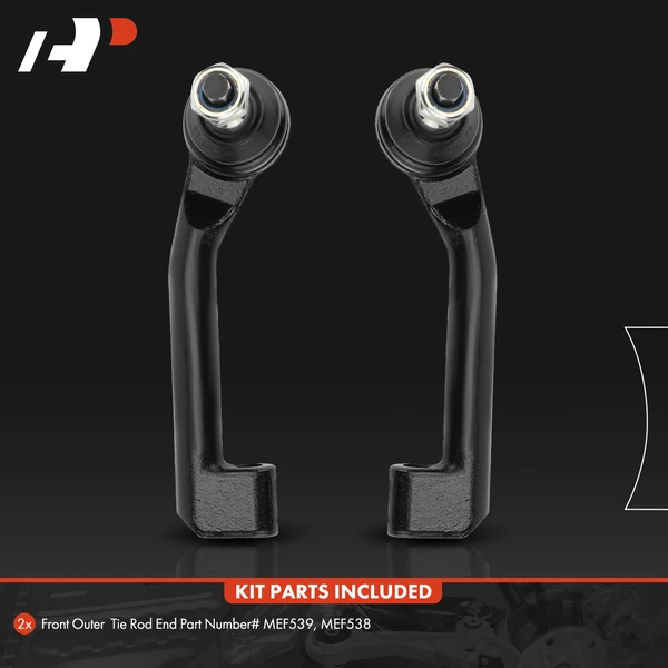 2 Pcs Front Outer Tie Rod End for Ford Explorer 20-23 Police Interceptor Utility