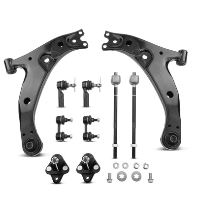 10 Pcs Front Lower Control Arm Stabilizer Bar Link Tie Rod End