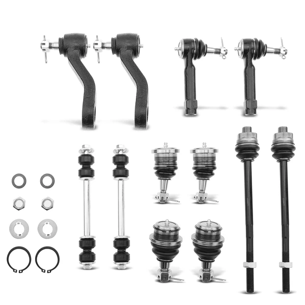 2003-2006 Cadillac Escalade ESV A Set of 12 Ball Joint and Sway Bar Link Full Kit Front Side A-Premium APCA3814