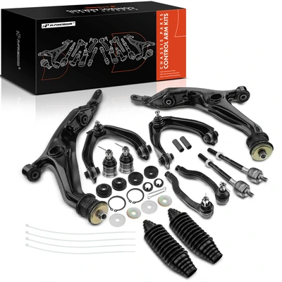 14 Pcs Front Control Arm & Ball Joint Tie Rod End Strut Mount