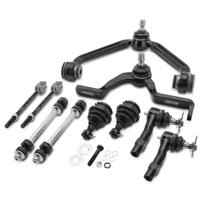 10 Pcs Control Arm & Sway Bar Link & Tie Rod End & Ball Joint