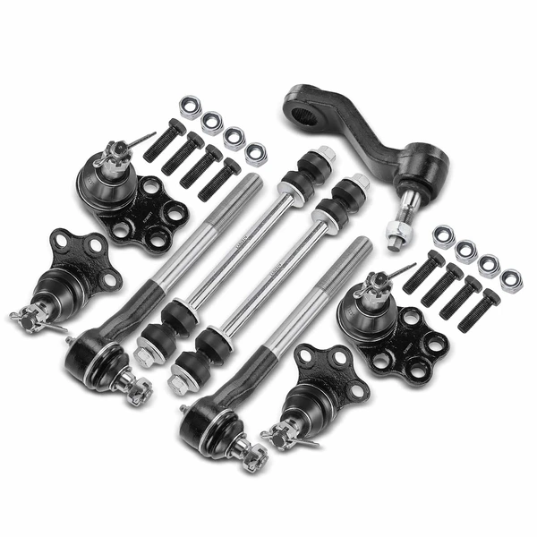 2000-2001 Dodge Ram 1500 A Set of 9 Ball Joint Pitman Arm Sway Bar Link Tie Rod End Kit Front Side A-Premium APCA0556