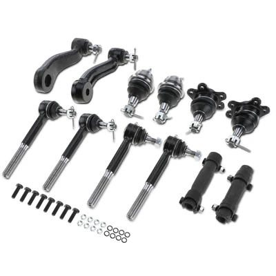12 Pcs Idler Arm Pitman Arm & Tie Rod End with Sleeve & Ball Joint