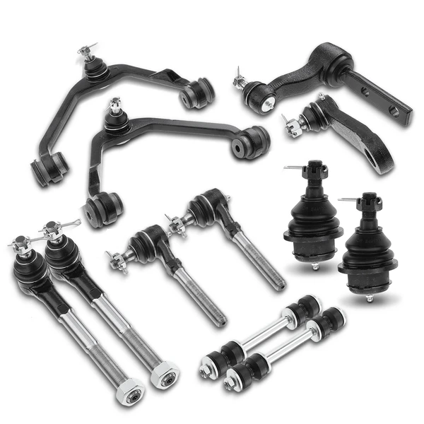 1997-1999 Ford F-250 A Set of 12 Control Arm and Ball Joint Full Kit Front Side A-Premium APCA0625