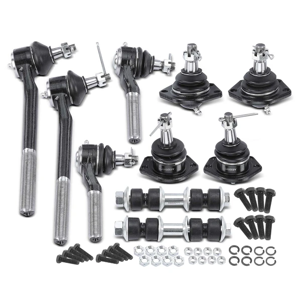 A Set of 10 Ball Joint Sway Bar Link and Tie Rod End Kit Front Side A-Premium APCA0631