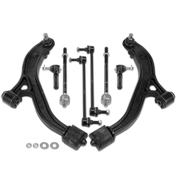 A Set of 8 Control Arm Ball Joint Sway Bar Link Tie Rod End Kit Front Side A-Premium APCA0636