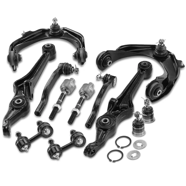 1998-2002 Honda Accord A Set of 12 Control Arm Ball Joint Sway Bar Link Tie Rod End Kit Front Side A-Premium APCA0637