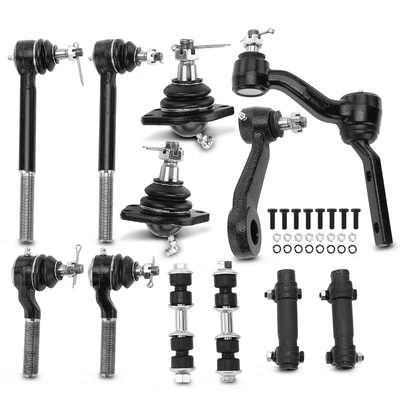 12 Pcs Stabilizer Bar End Link & Tie Rod End