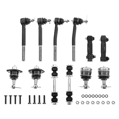 12 Pcs Front Stabilizer Bar Link with Ball Joint Tie Rod End